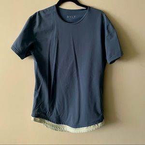 Bylt Drop Cut Atlantic Blue with light blue secondary color. Size medium.